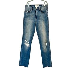 FRAME DENIM 25 Le Sylvie Raw Edge Jeans in Overdrive